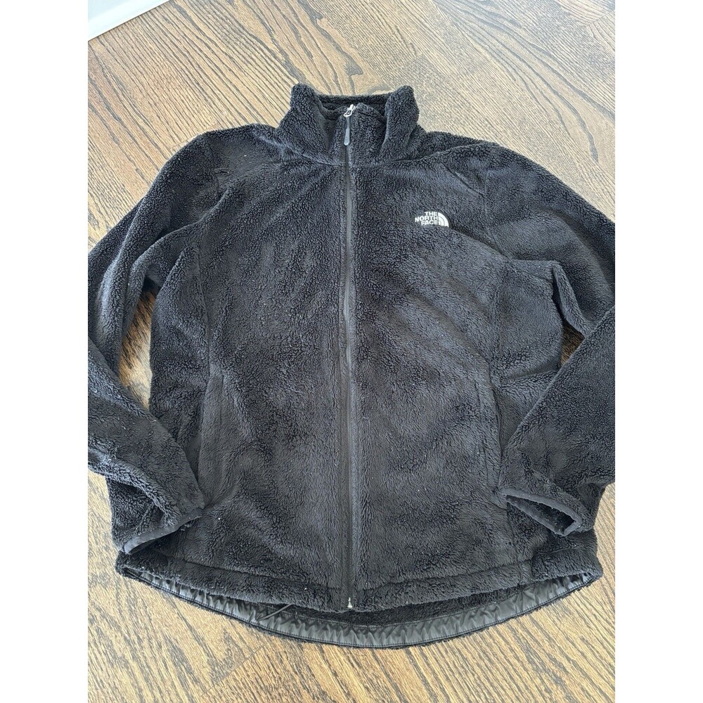 The North Face Jacket Womens Large Full Zip Fleece Black Soft